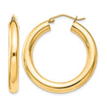 Sterling Silver Flash Gold-plated 4mm Round Hoop Earrings