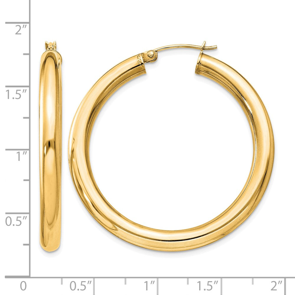 Sterling Silver Flash Gold-plated 4mm Round Hoop Earrings