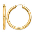 Sterling Silver Flash Gold-plated 4mm Round Hoop Earrings