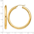 Sterling Silver Flash Gold-plated 4mm Round Hoop Earrings