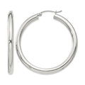 Sterling Silver 4mm Round Hoop Earrings
