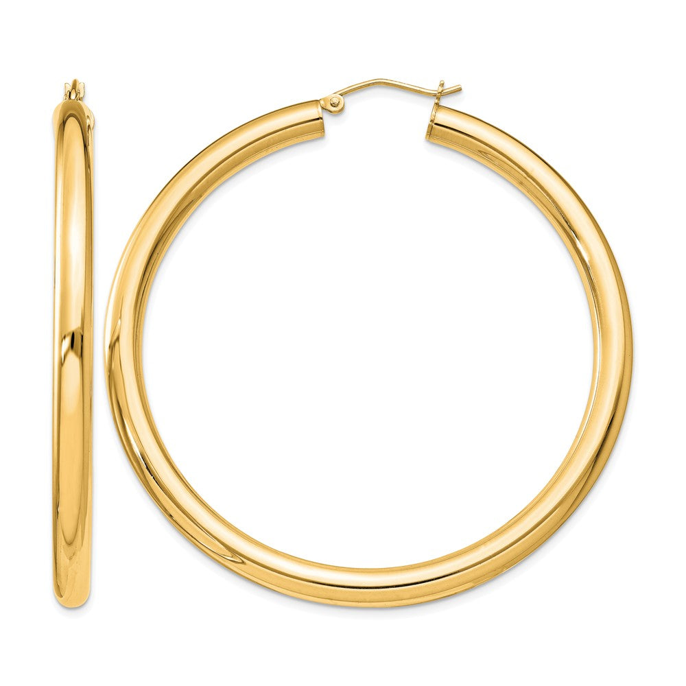 Sterling Silver Flash Gold-plated 4mm Round Hoop Earrings