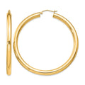 Sterling Silver Flash Gold-plated 4mm Round Hoop Earrings