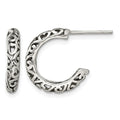 Sterling Silver Antique Post Hoop Earrings