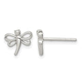 Sterling Silver Polished Dragonfly Petite Post Earrings