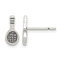 Sterling Silver Antique Tennis Racquet Post Earrings