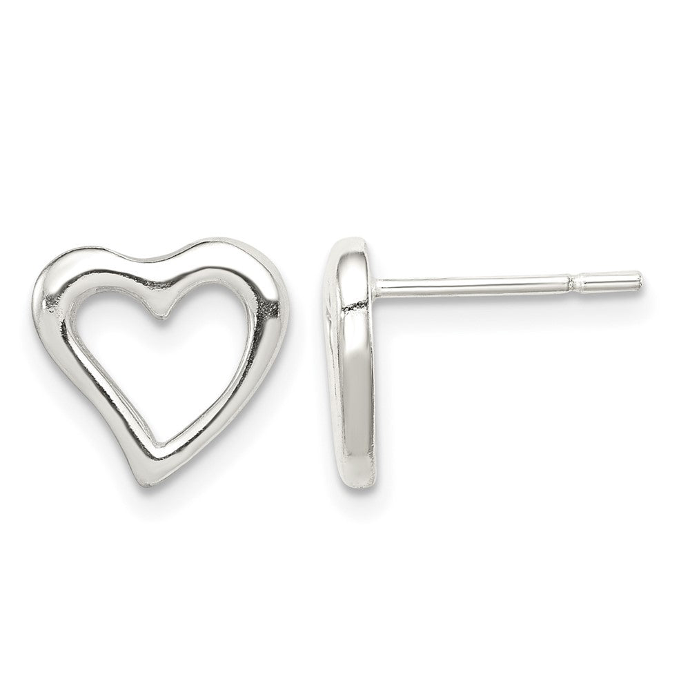 Sterling Silver Heart Post Earrings