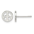 Sterling Silver Peace Sign Post Earrings