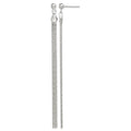 Sterling Silver Polished Fancy Long Linear Post Dangle Earrings