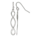 Sterling Silver Polished Twist Design Dangle Earrings
