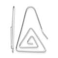 Sterling Silver Rhodium-plated Hook Triangle Earrings