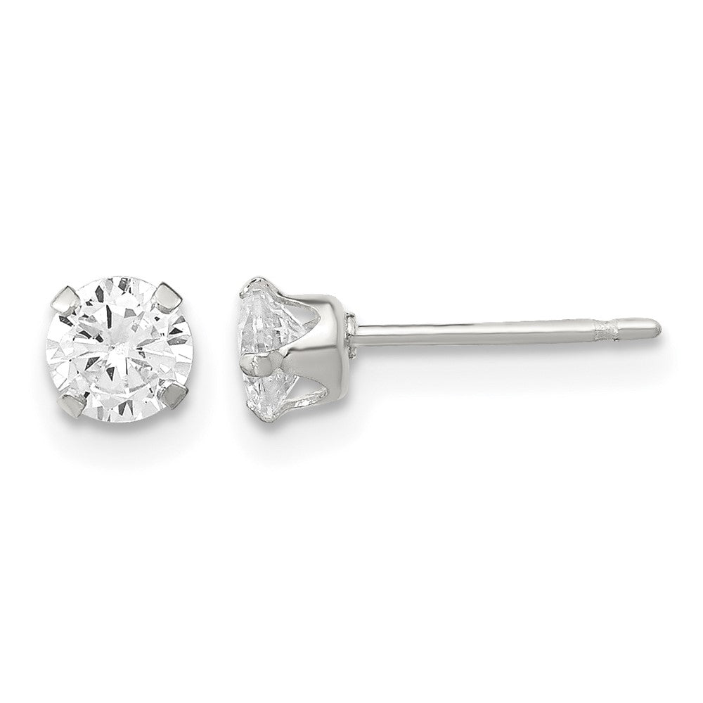 Sterling Silver Post 3pc Stellux Crystal and FWC Pearl Post Earring Set