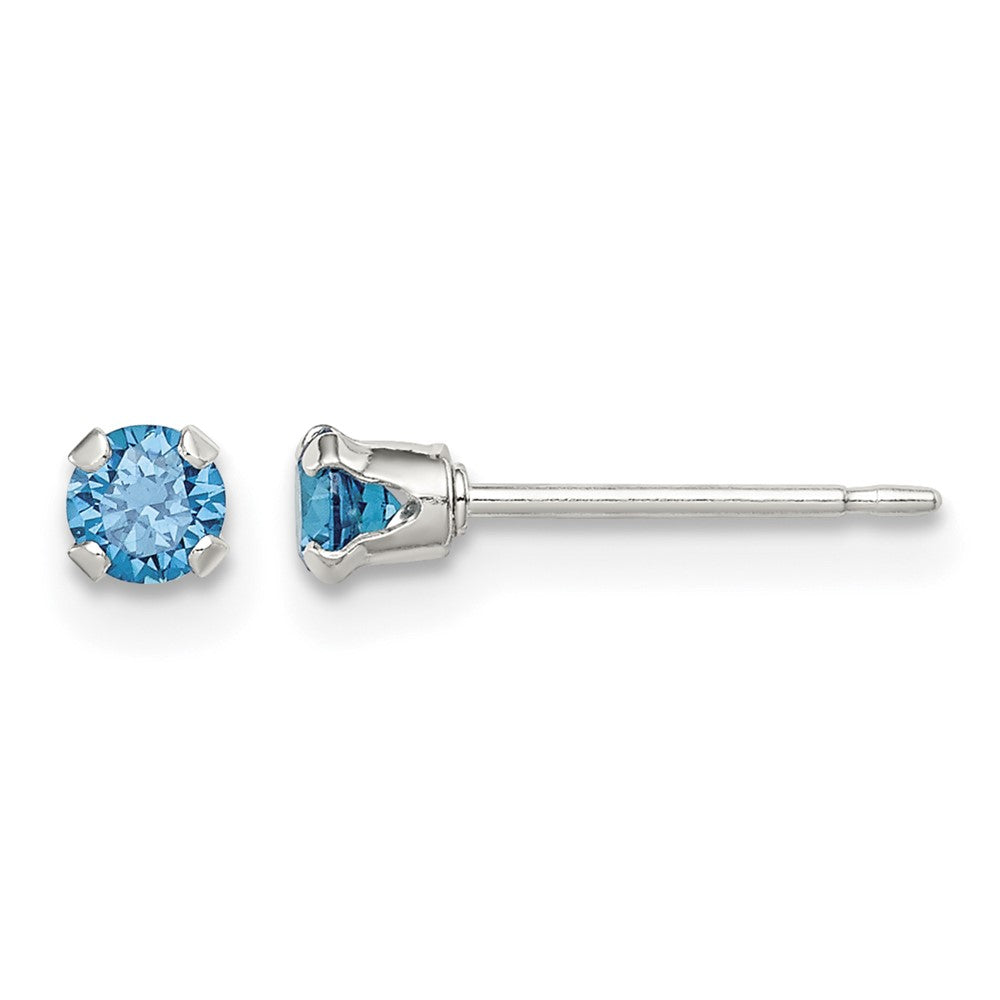 Sterling Silver 4pc Post Stellux Crystal Earring Set
