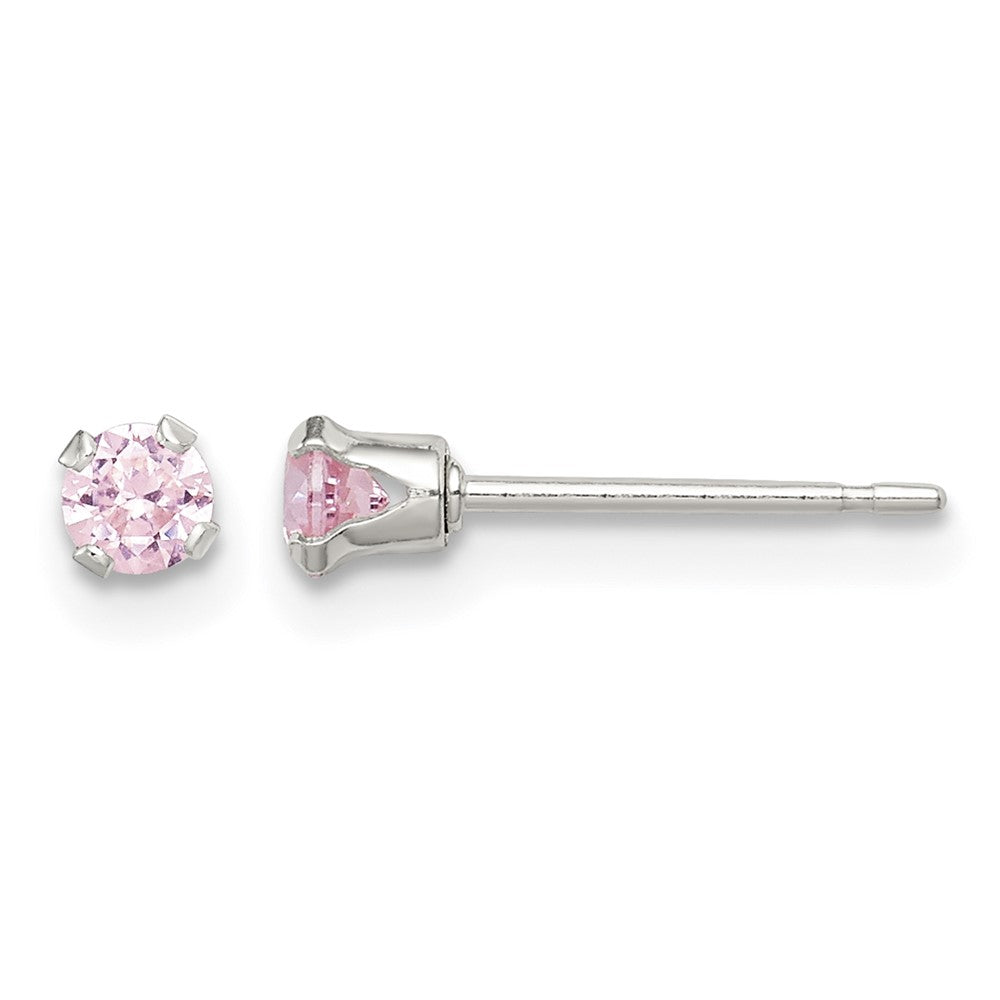 Sterling Silver 4pc Post Stellux Crystal Earring Set