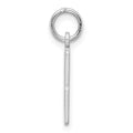 Sterling Silver/Rhodium-plated Elongated Number 13 Charm