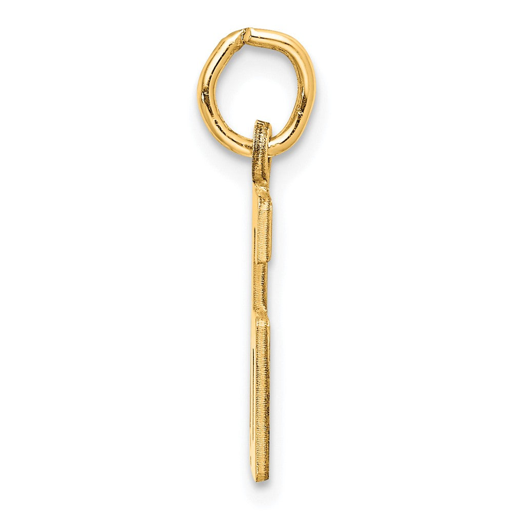 Sterling Silver/Gold-Plated Elongated Number 16 Charm