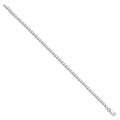Sterling Silver Rhodium-plated 3.15mm D/C Flat Anchor Curb Chain