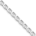 Sterling Silver Rhodium-plated 4.65mm D/C Flat Anchor Curb Chain