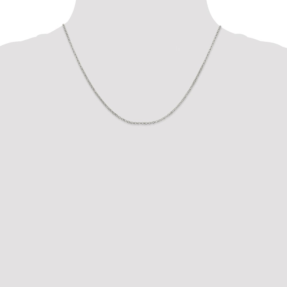 Sterling Silver 2mm Rolo Chain w/ ext.
