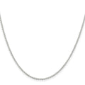 Sterling Silver Rhodium-plated 1.5mm Rolo Chain w/2in ext.