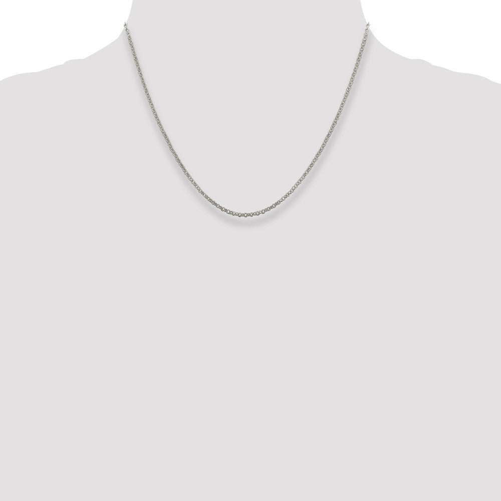 Sterling Silver 2mm Rolo Chain w/ ext.