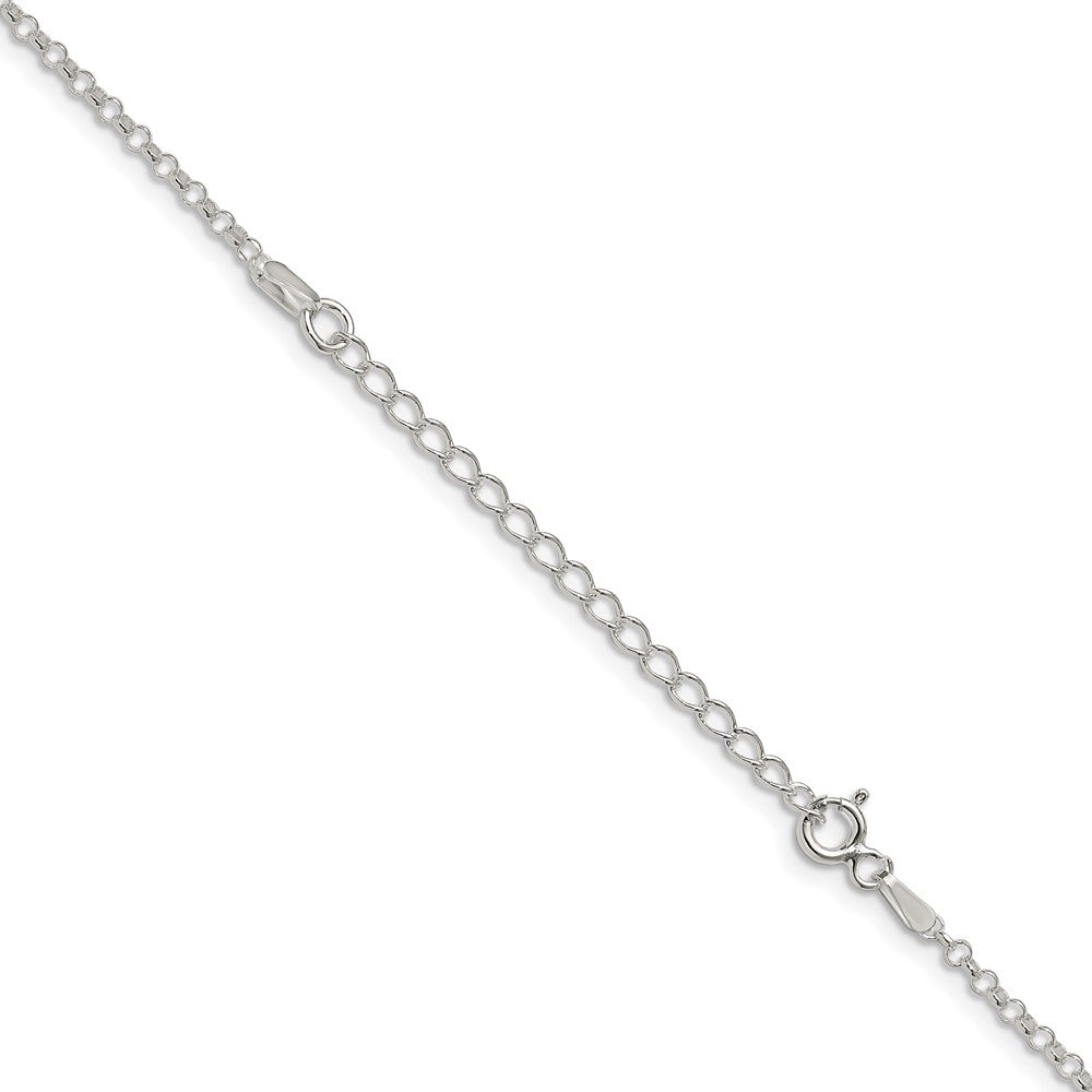 Sterling Silver 2mm Rolo Chain w/ ext.