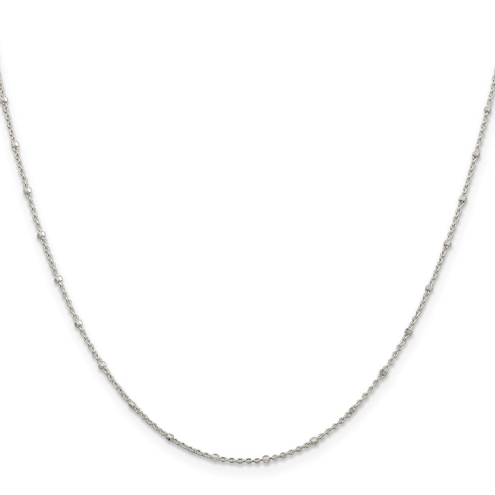 Sterling Silver 1.25mm Rolo with Beads Chain w/ ext.