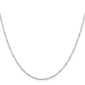 Sterling Silver 1.25mm Rolo with Beads Chain w/ ext.