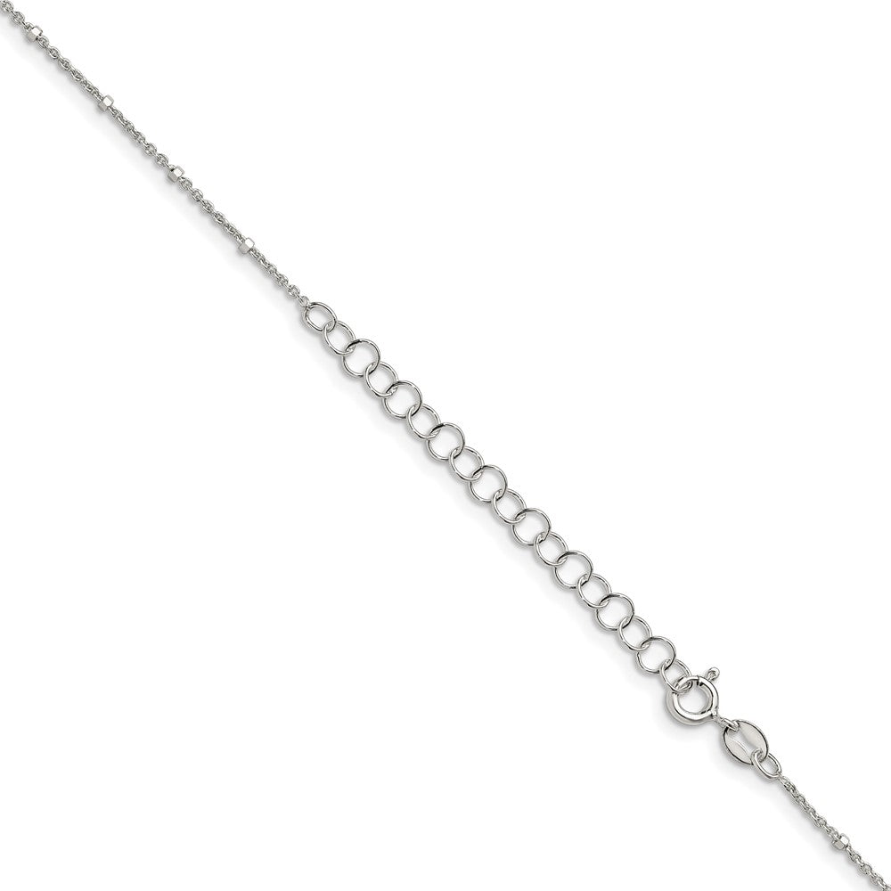 Sterling Silver 1.25mm Rolo with Beads Chain w/ ext.