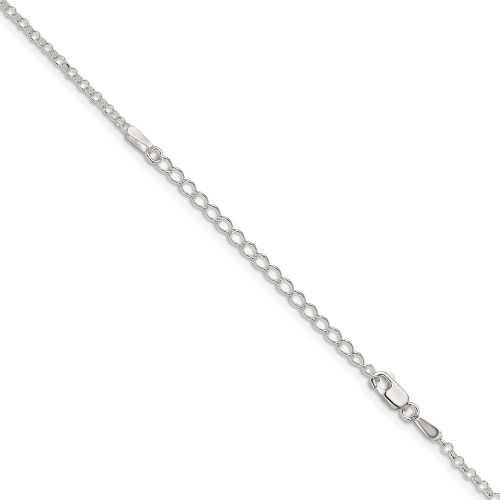 Sterling Silver 2mm Rolo Chain w/ ext.