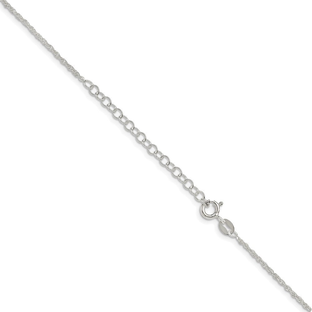 Sterling Silver 1.6mm Loose Rope Chain w/2in ext.