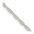 Sterling Silver 1.95mm Loose Rope Chain w/ ext.