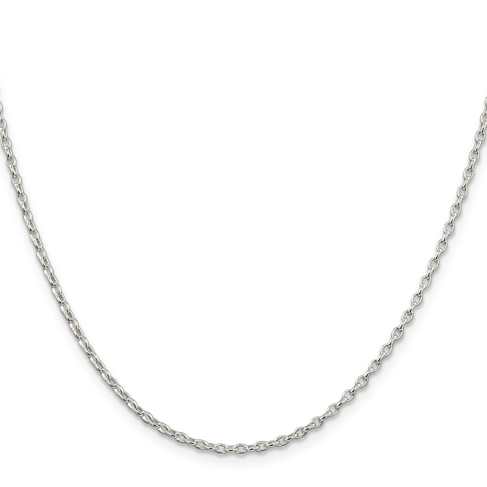 Sterling Silver 1.6mm Oval Fancy Rolo Chain w/ ext.