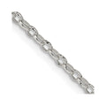 Sterling Silver 1.6mm Oval Fancy Rolo Chain w/ ext.