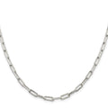 Sterling Silver Rhodium-plated 4.25mm Elongated Open Link Chain