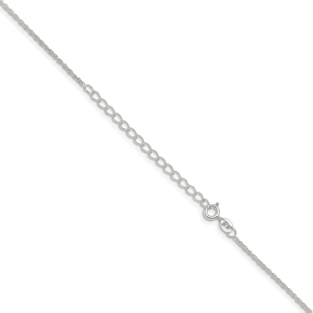 Sterling Silver 1.3mm Loose Rope Chain w/ ext.