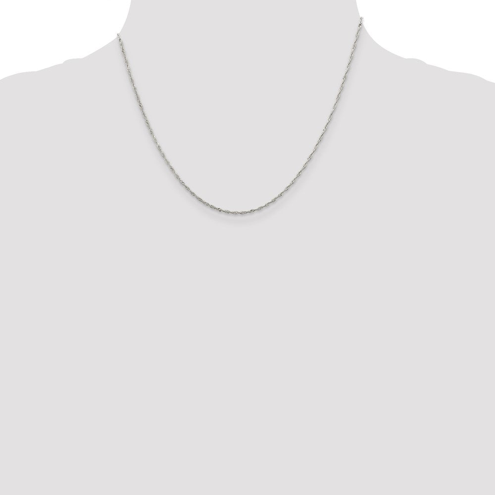 Sterling Silver 1.4mm Singapore Chain w/ ext.