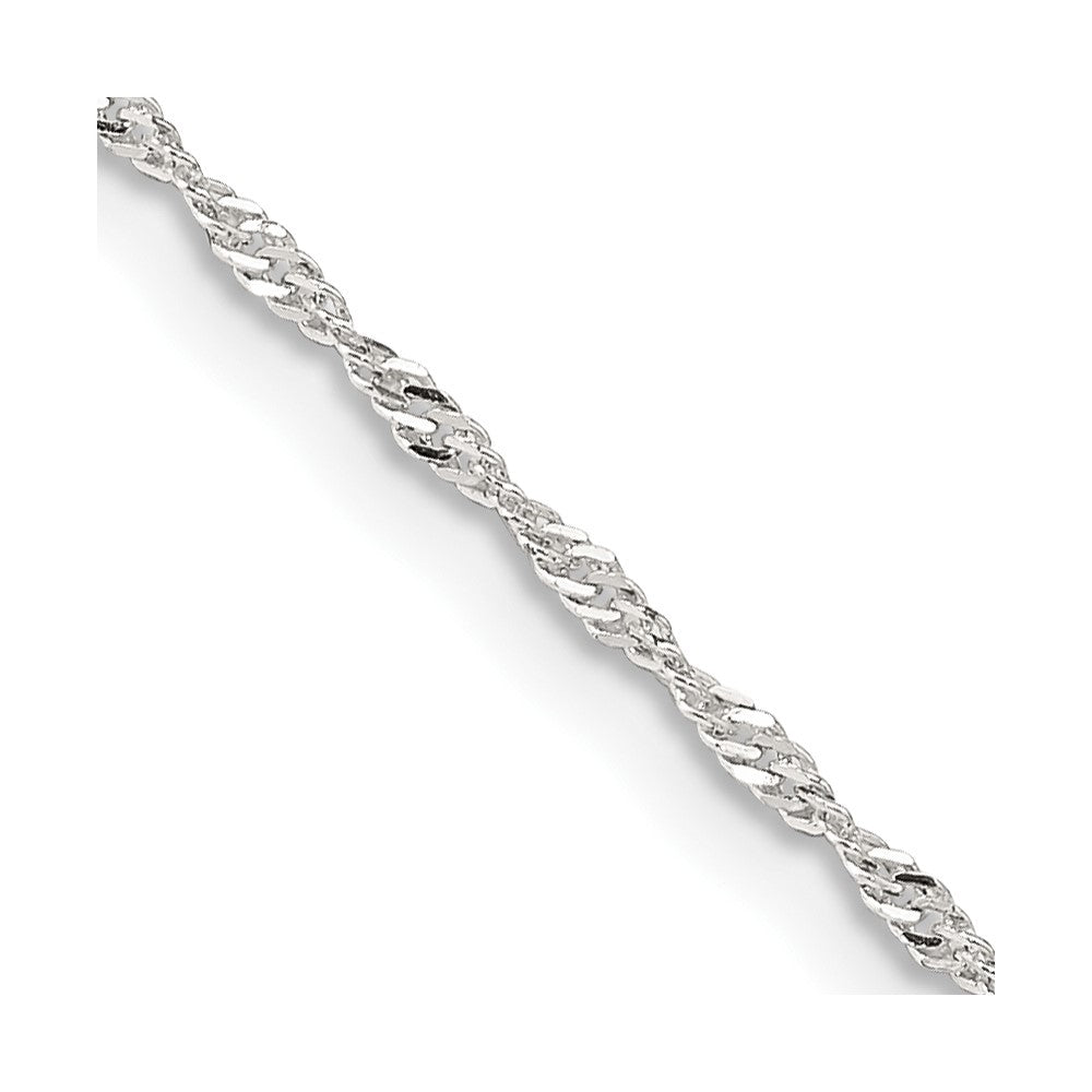 Sterling Silver 1.4mm Singapore Chain w/ ext.