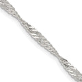 Sterling Silver 3mm Singapore Chain