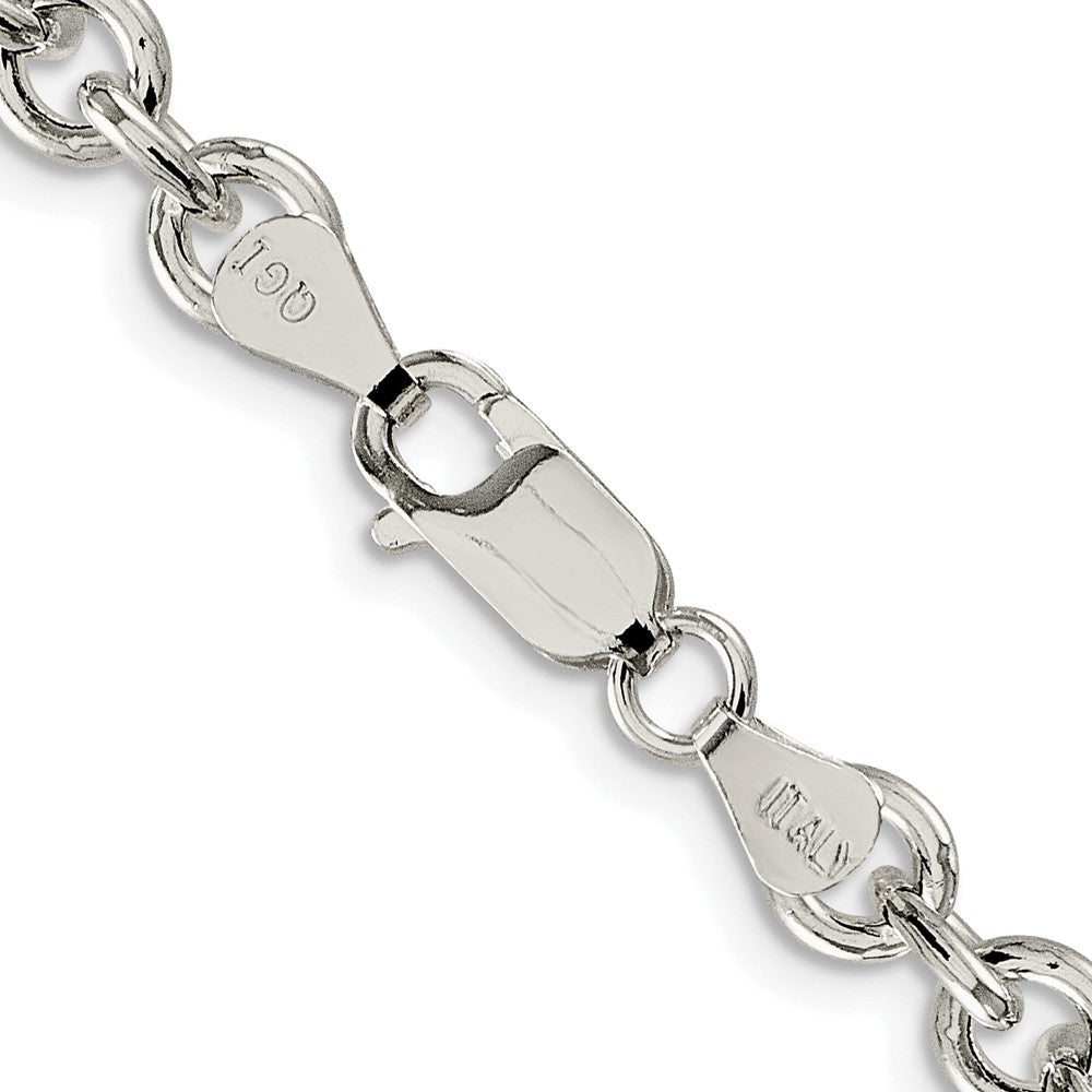 Sterling Silver Rhodium-plated 6.1mm Cable Chain