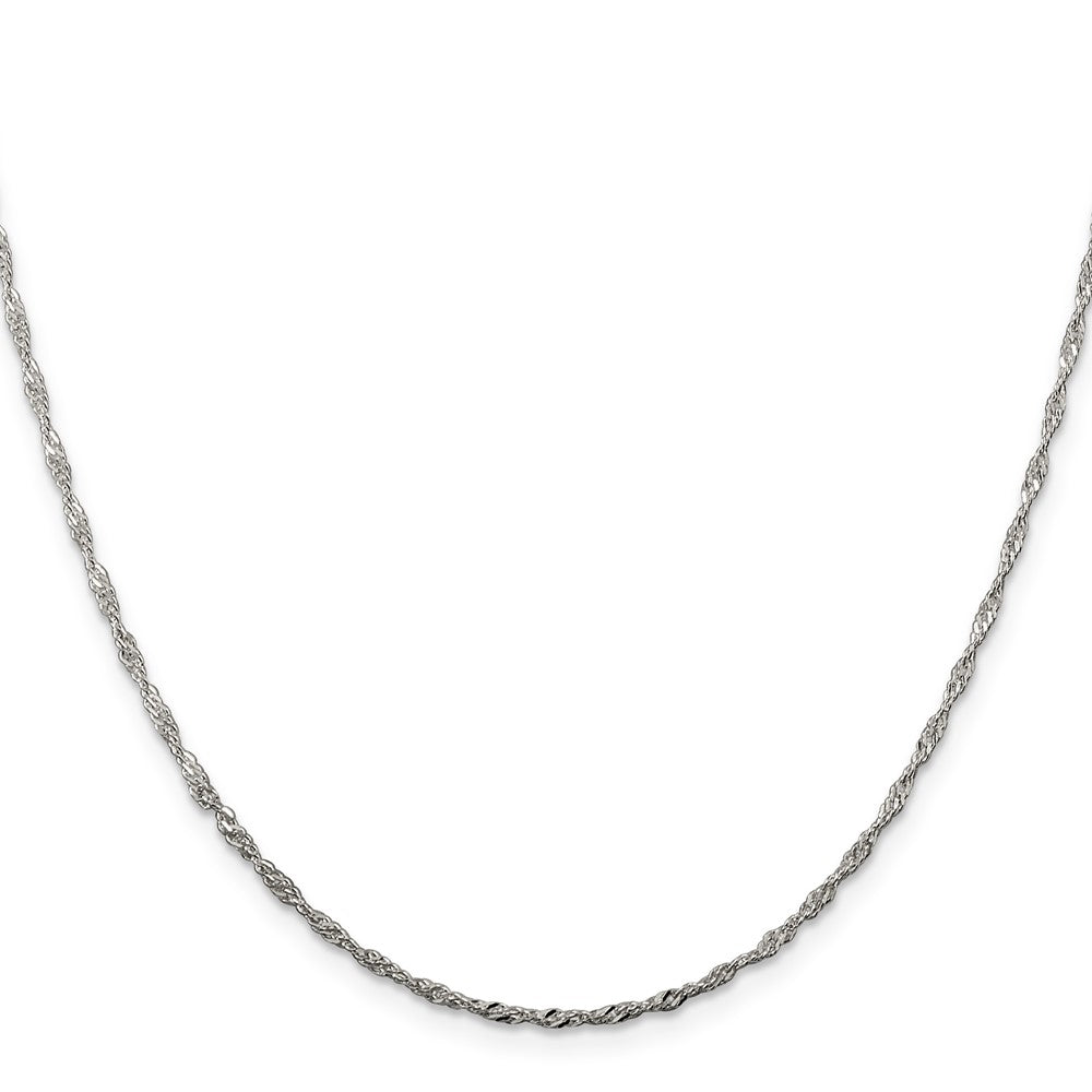 Sterling Silver 1.75mm Singapore Chain w/ ext.