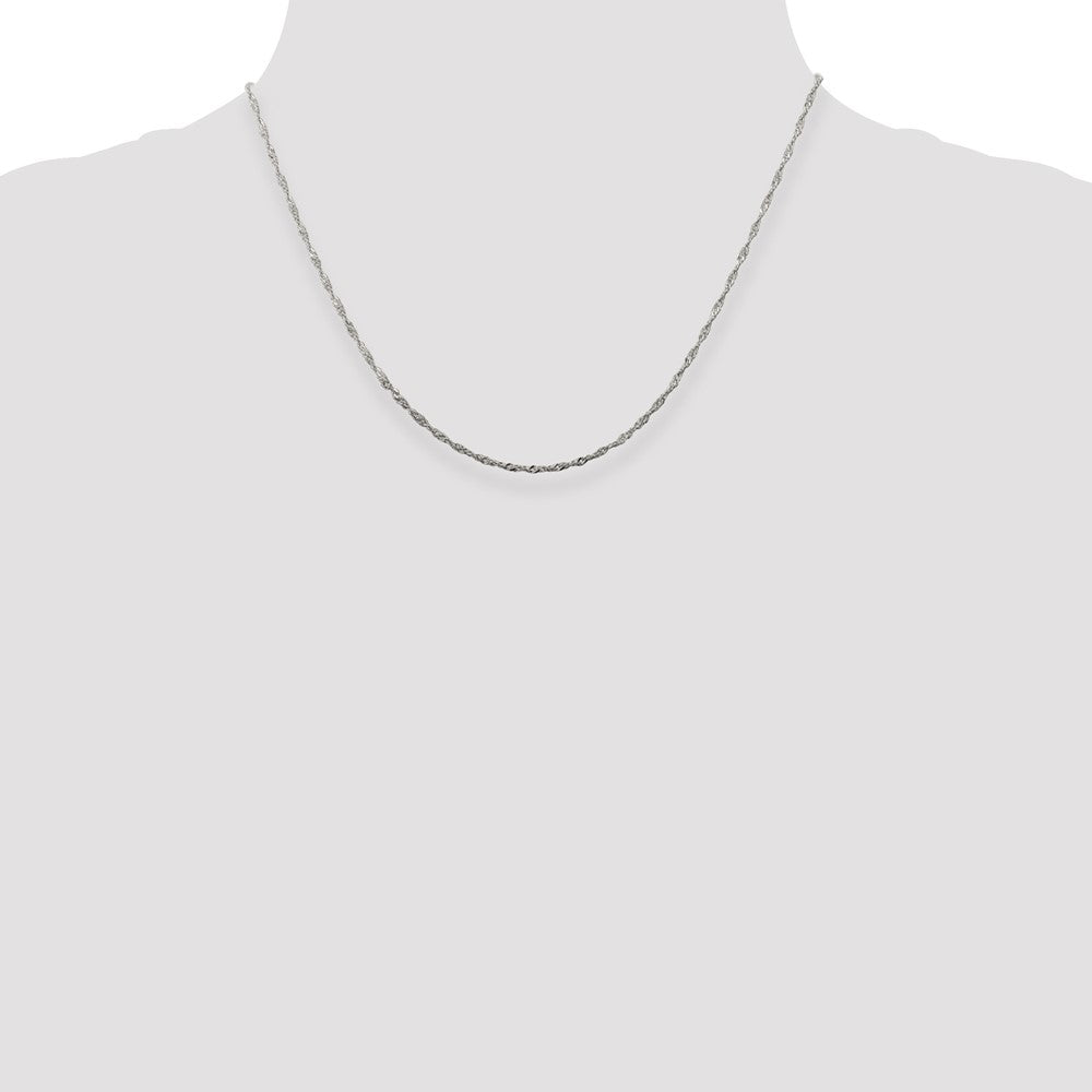 Sterling Silver 1.75mm Singapore Chain w/ ext.