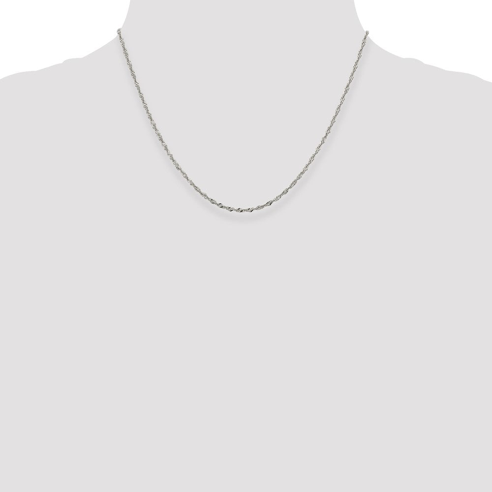 Sterling Silver 2mm Singapore Chain w/ ext.