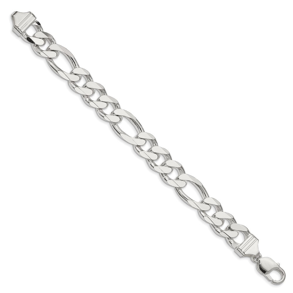 Sterling Silver 13.5mm Figaro Chain