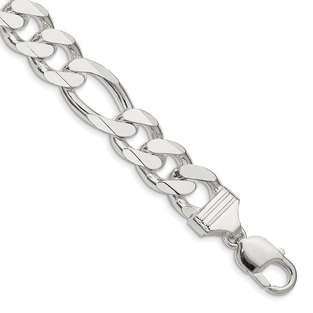 Sterling Silver 13.5mm Figaro Chain