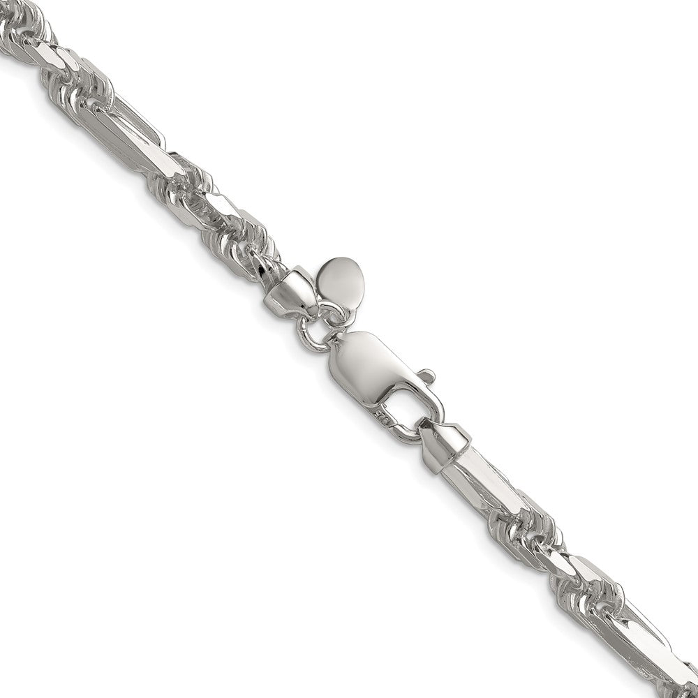 Sterling Silver 6mm D/C Figarope Chain