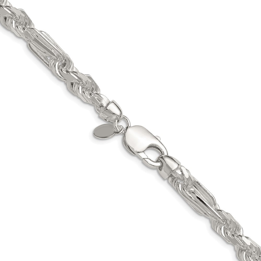 Sterling Silver 7mm D/C Figarope Chain