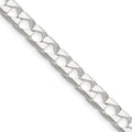 Sterling Silver 5.75mm D/C Square Curb Chain
