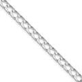 Sterling Silver Rhodium-plated 6.25mm D/C Square Curb Chain