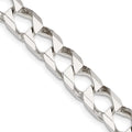 Sterling Silver 8.6mm D/C Square Curb Chain